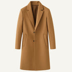 Emmett | Men's Wool-Cashmere Mid-Length Coat, Tailored Autumn Coat | Animated Apparel