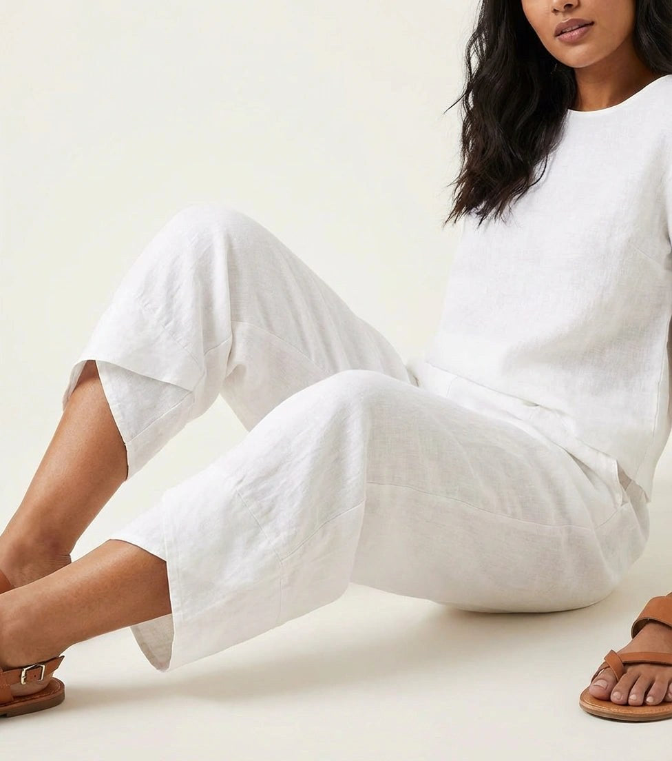 Esme | Women's Lightweight Linen Trousers, Breathable Summer Trousers | Animated Apparel | Wit