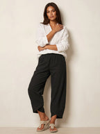 Esme | Women's Lightweight Linen Trousers, Breathable Summer Trousers | Animated Apparel | Rood