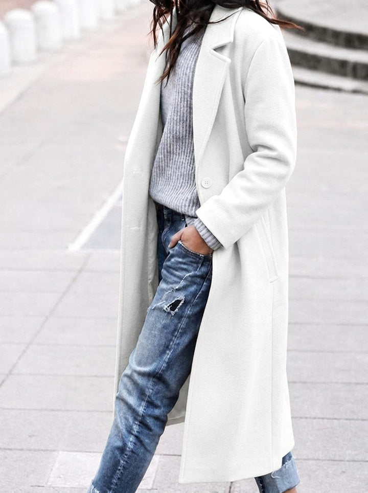 Esther | Women's Oversized Trench Coat with Wide Lapel, Long Relaxed Coat | Animated Apparel