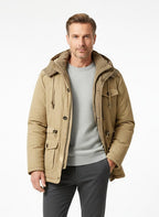 Ethan | Men's Insulated Jacket with Cold Protection, Windproof Autumn Jacket | Animated Apparel | Khaki