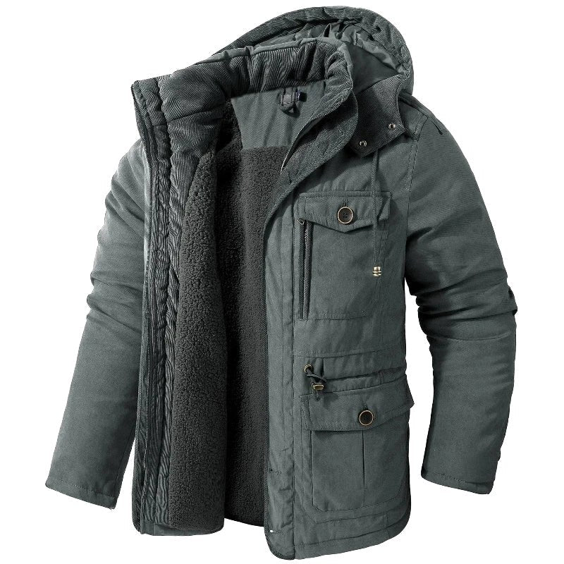 Ethan | Men's Insulated Jacket with Cold Protection, Windproof Autumn Jacket | Animated Apparel | Black