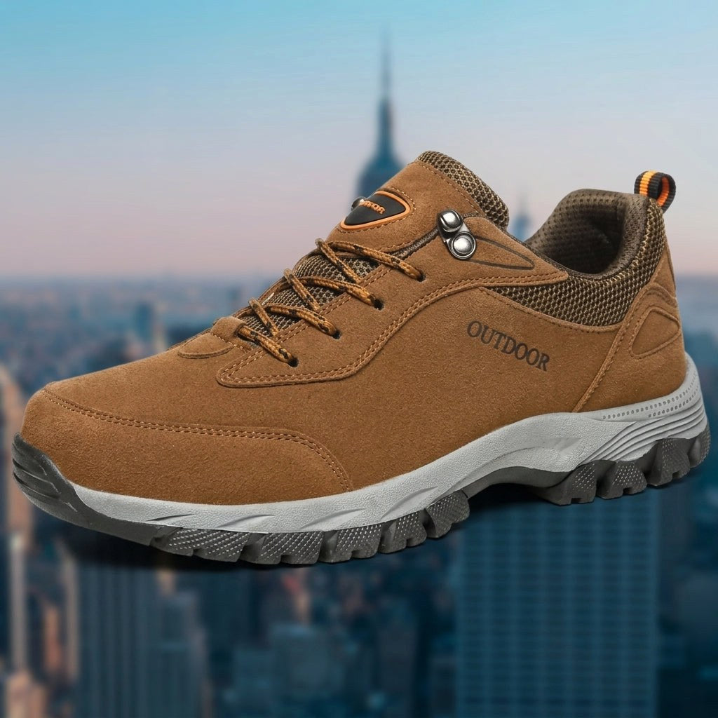 Ethan | Men's Suede and Mesh Hiking Shoes, Grip Sole Walking Shoes | Animated Apparel