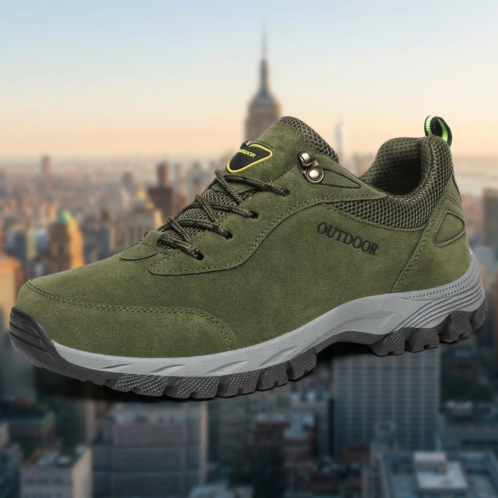 Ethan | Men's Suede and Mesh Hiking Shoes, Grip Sole Walking Shoes | Animated Apparel