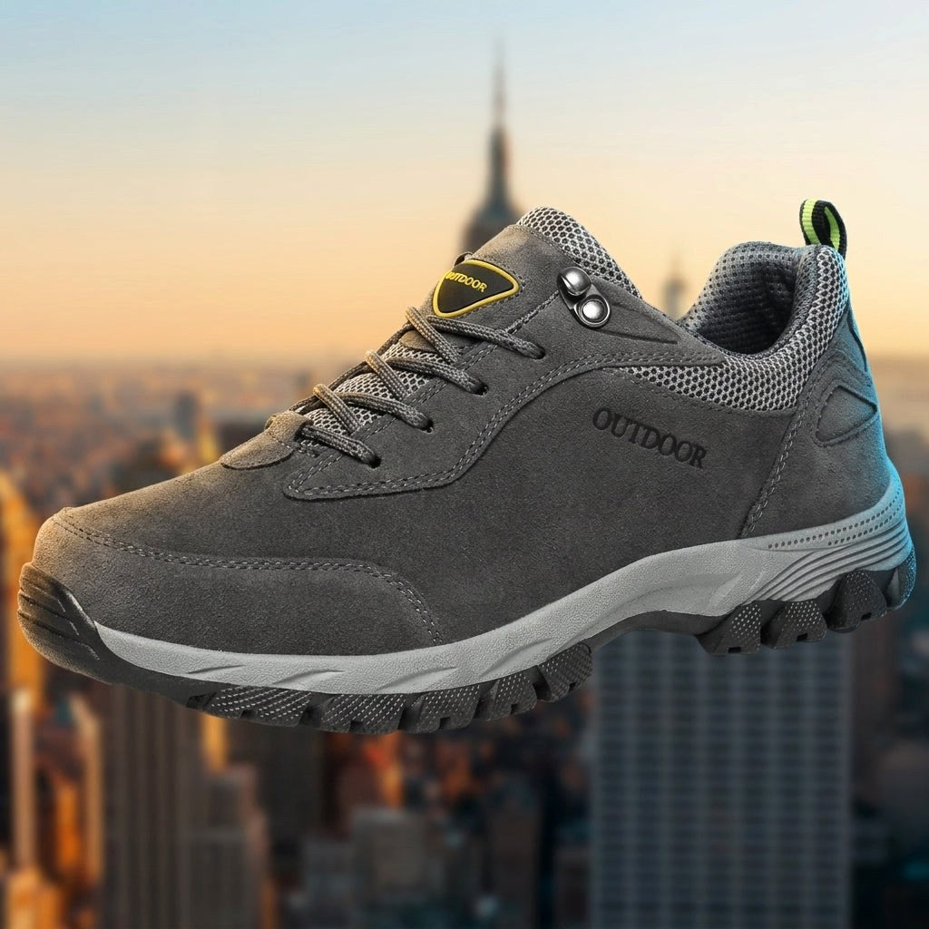 Ethan | Men's Suede and Mesh Hiking Shoes, Grip Sole Walking Shoes | Animated Apparel