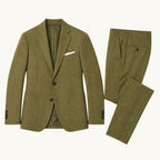 Evan | Men's Slim Fit Blazer and Trousers, Tailored Two-Piece Suit | Animated Apparel | Olive Green