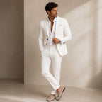 Evan | Men's Slim Fit Blazer and Trousers, Tailored Two-Piece Suit | Animated Apparel | Khaki