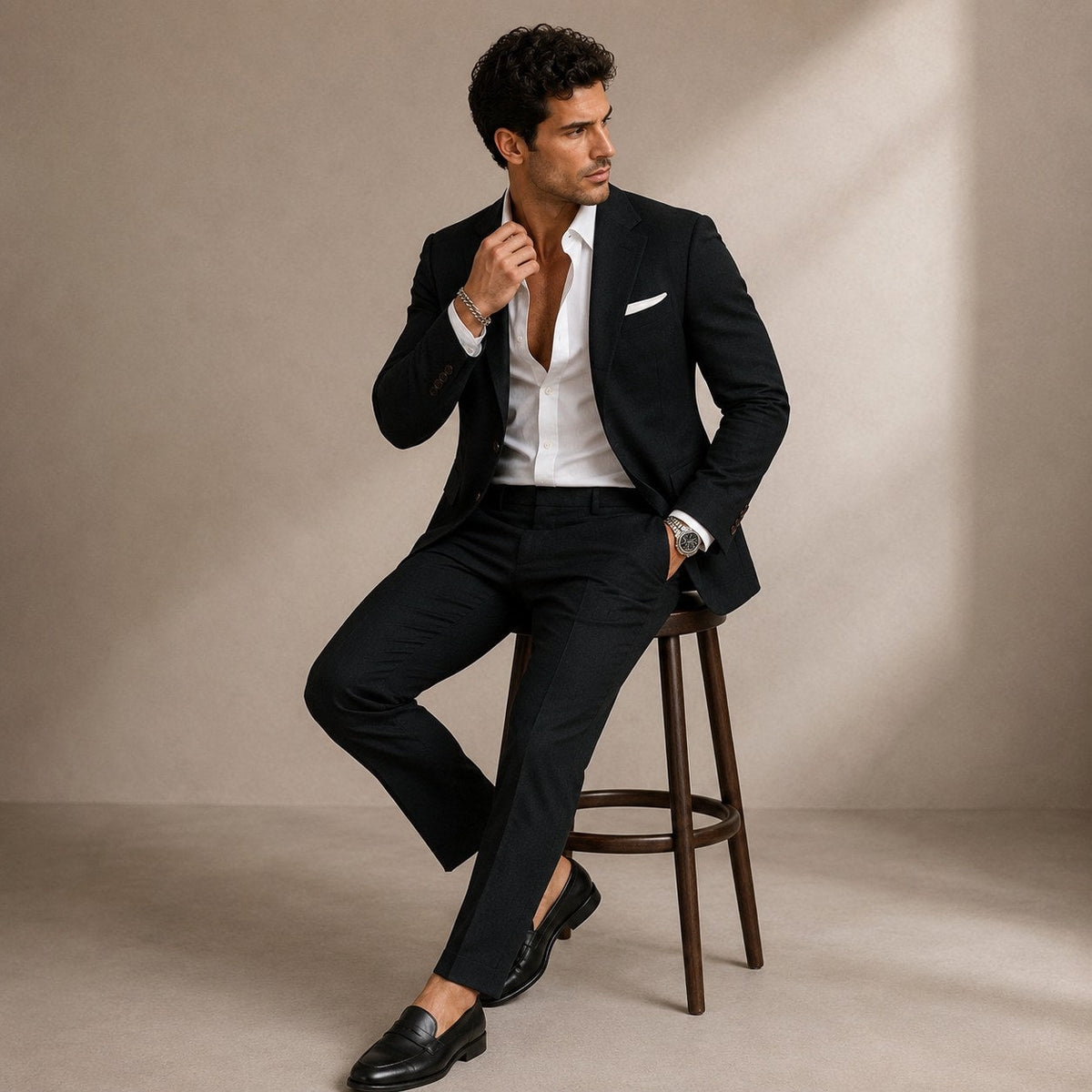 Evan | Men's Slim Fit Blazer and Trousers, Tailored Two-Piece Suit | Animated Apparel