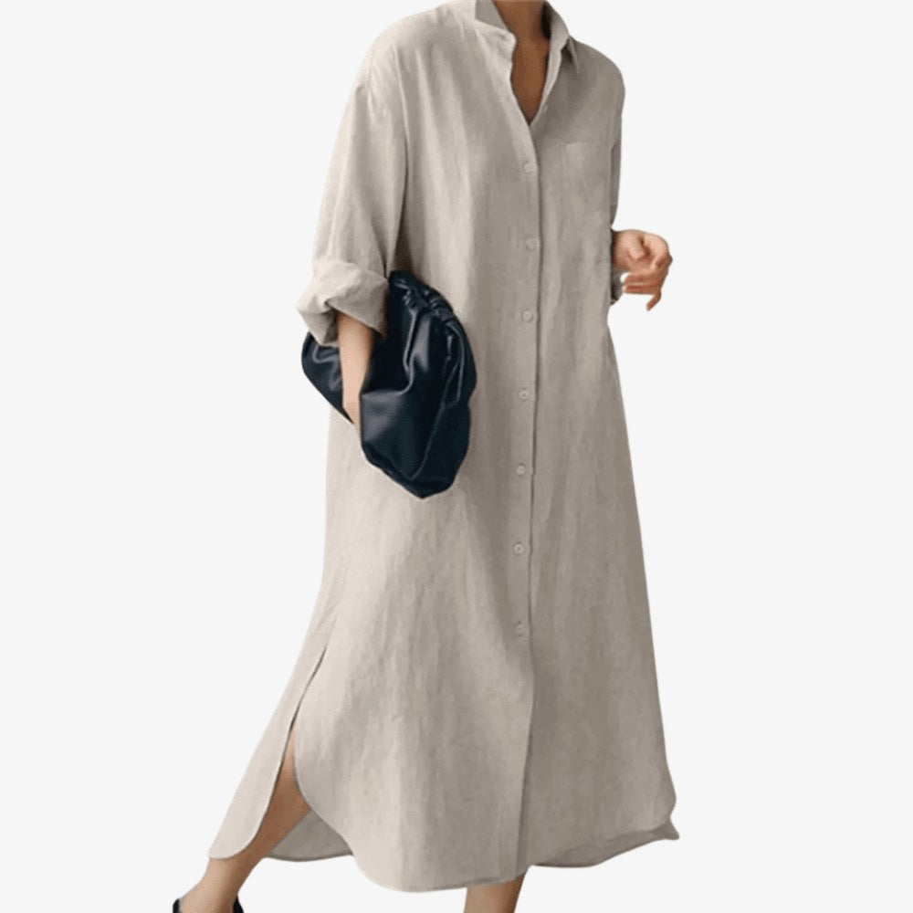 Everly | Women's Oversized Cotton Shirt Dress - image 4