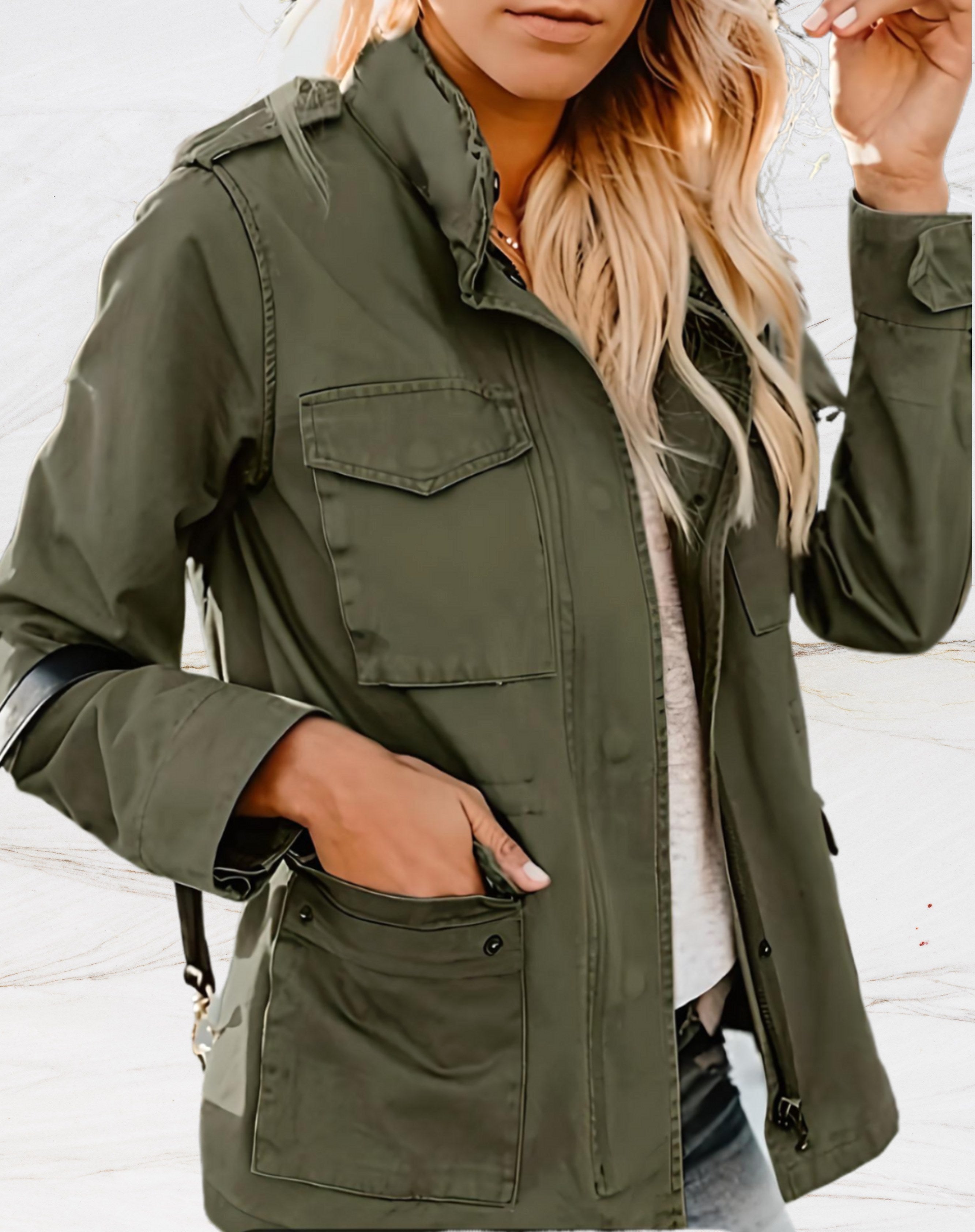 Evie | Women's Structured Utility Jacket, Smart Casual Jacket | Animated Apparel