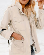 Evie | Women's Structured Utility Jacket, Smart Casual Jacket | Animated Apparel