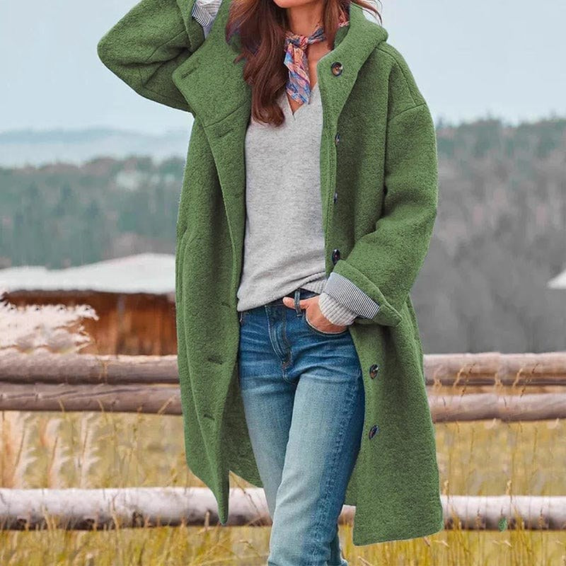Fabienne | Women's Structured Wool-Blend Coat, Warm Winter Coat | Animated Apparel
