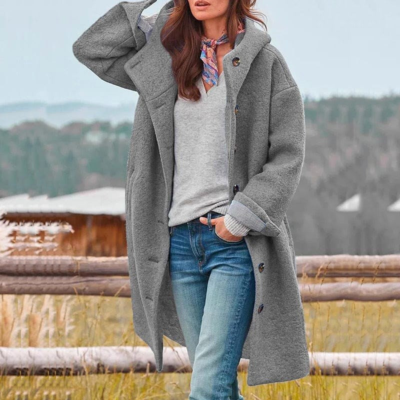 Fabienne | Women's Structured Wool-Blend Coat, Warm Winter Coat | Animated Apparel