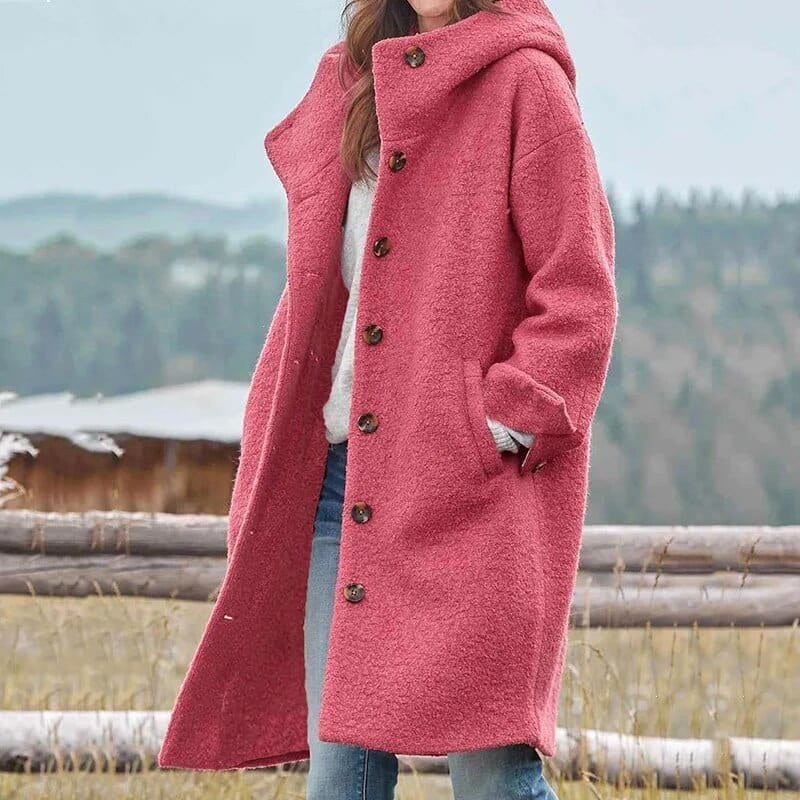 Fabienne | Women's Structured Wool-Blend Coat, Warm Winter Coat | Animated Apparel
