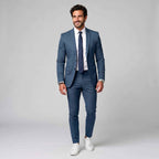 David | Men's Single-Breasted Tailored Suit, Fitted Two-Piece Suit | Animated Apparel