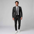David | Men's Single-Breasted Tailored Suit, Fitted Two-Piece Suit | Animated Apparel