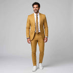 David | Men's Single-Breasted Tailored Suit, Fitted Two-Piece Suit | Animated Apparel