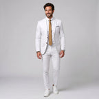 David | Men's Single-Breasted Tailored Suit, Fitted Two-Piece Suit | Animated Apparel