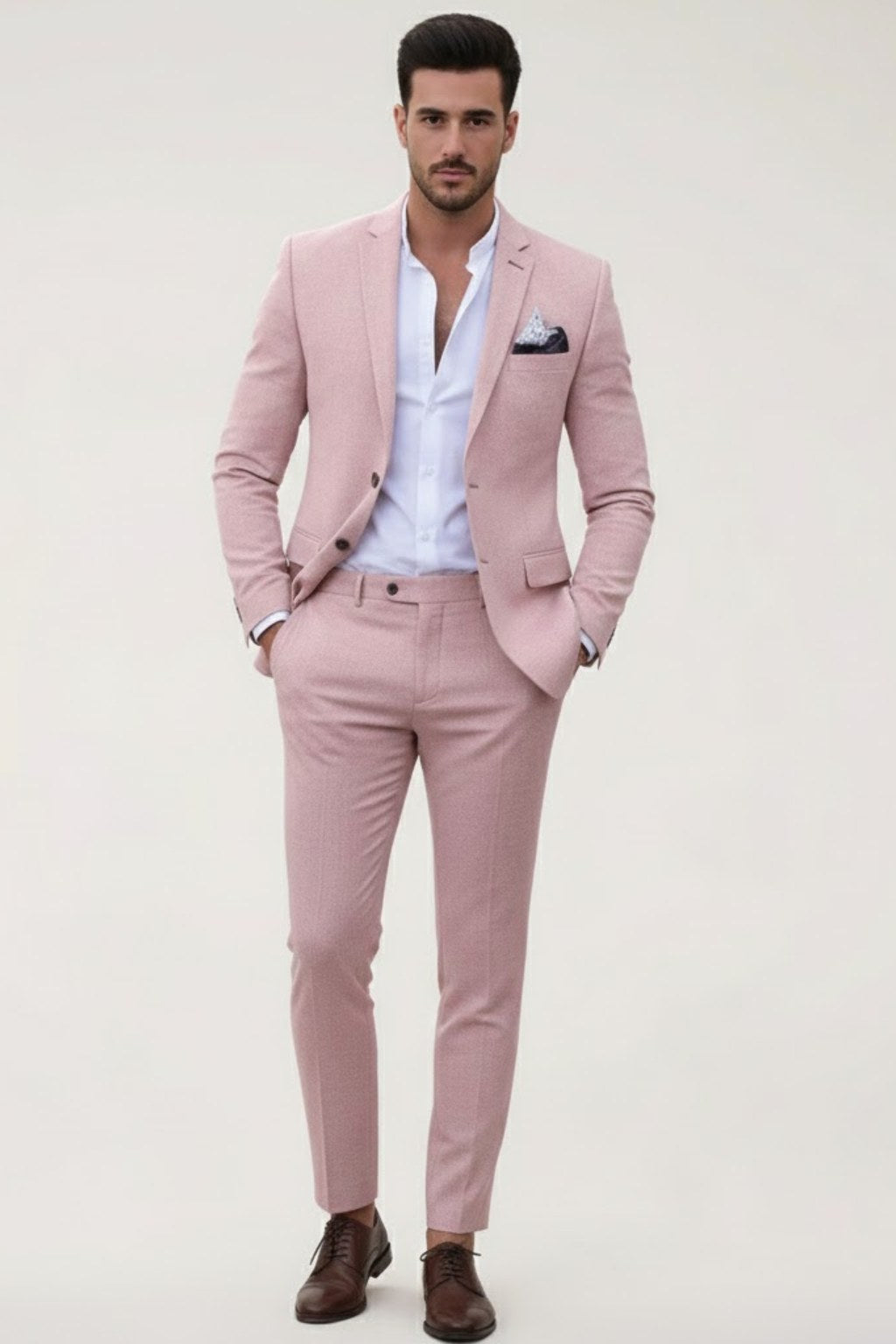 Finley | Men's Slim Fit Suit Set, Tailored Blazer Suit | Animated Apparel | Pink