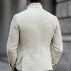 Luke | Men's Stand-Collar Cardigan with Button Fastening, Tailored Knit Cardigan | Animated Apparel