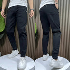 Frank | Men's Elasticated Cargo Trousers, Flexible Stretch Trousers | Animated Apparel