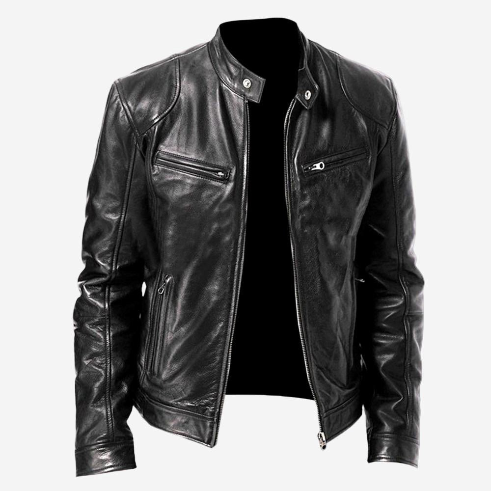Levi | Men's Leather Jacket, Classic Timeless Leather Jacket | Animated Apparel