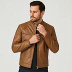 Levi | Men's Leather Jacket, Classic Timeless Leather Jacket | Animated Apparel