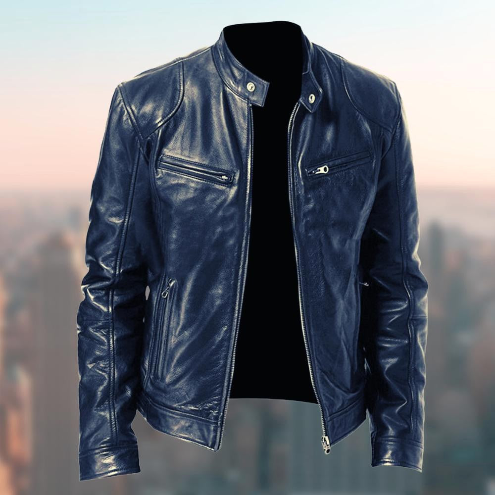 Levi | Men's Leather Jacket, Classic Timeless Leather Jacket | Animated Apparel