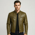 Levi | Men's Leather Jacket, Classic Timeless Leather Jacket | Animated Apparel