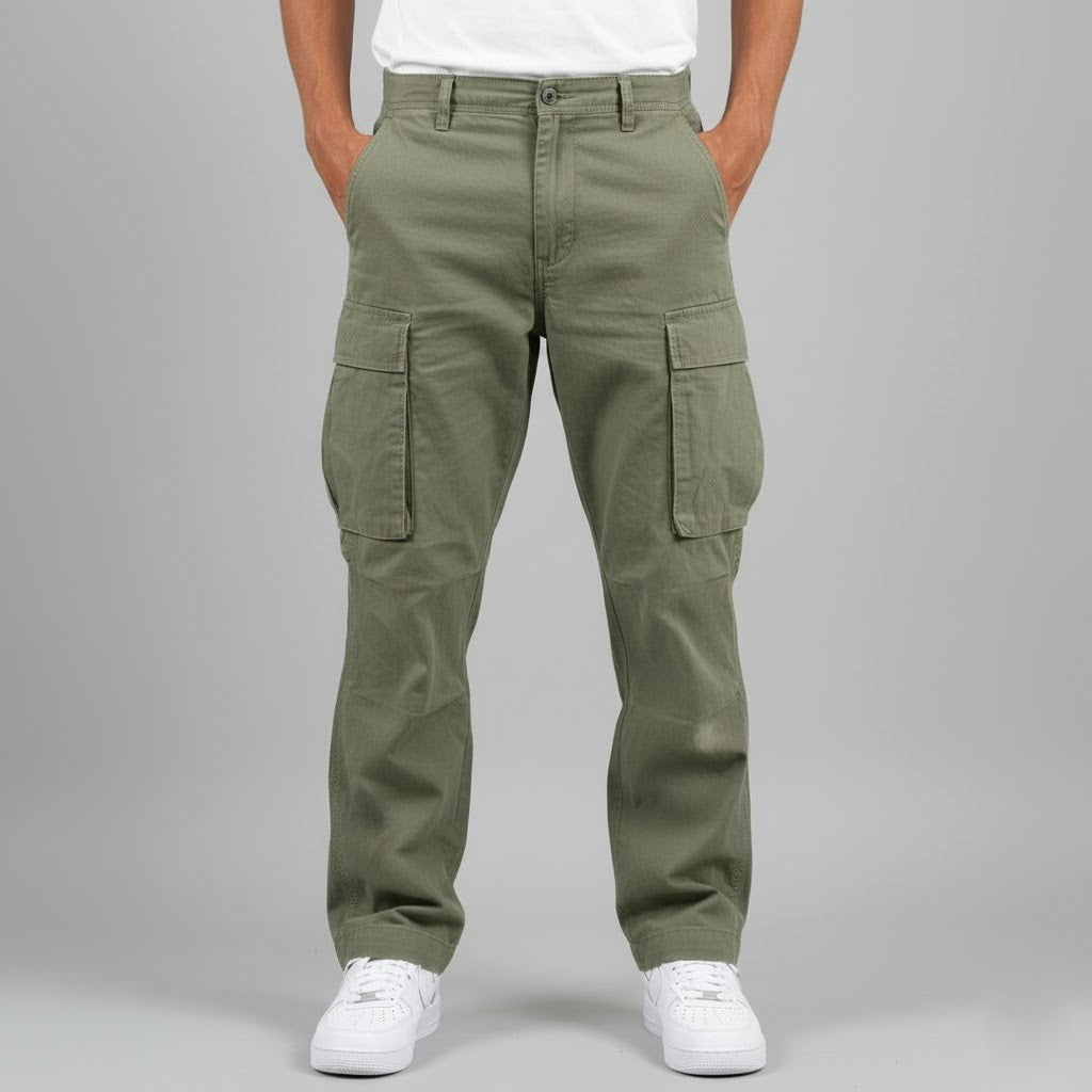 Freddie | Men's Relaxed Fit Cargo Trousers, Side Pocket Streetwear Trousers | Animated Apparel