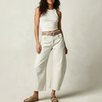 Freya | Women's Relaxed Barrel Jeans, High-Waist Denim Jeans | Animated Apparel