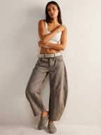 Freya | Women's Relaxed Barrel Jeans, High-Waist Denim Jeans | Animated Apparel