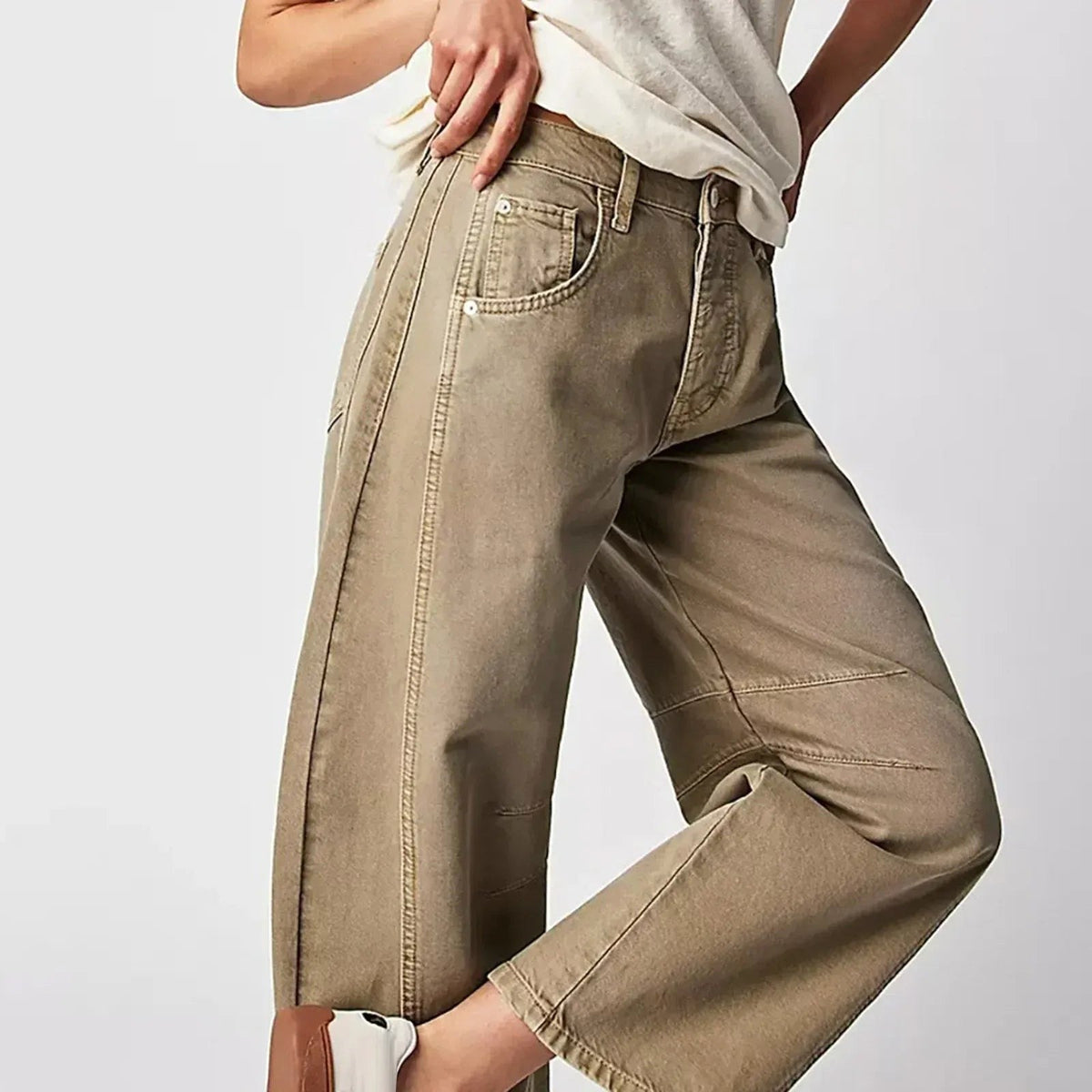Freya | Women's Relaxed Barrel Jeans, High-Waist Denim Jeans | Animated Apparel