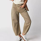 Freya | Women's Relaxed Barrel Jeans, High-Waist Denim Jeans | Animated Apparel