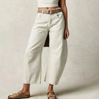 Freya | Women's Relaxed Barrel Jeans, High-Waist Denim Jeans | Animated Apparel