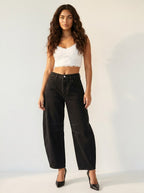 Freya | Women's Relaxed Barrel Jeans, High-Waist Denim Jeans | Animated Apparel | Wit