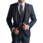 Weston | Men's Tailored Three-Piece Suit, Structured Blazer Suit | Animated Apparel | Navy Blue