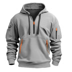 Gareth | Men's Zip-Pocket Casual Hoodie, Relaxed Hooded Jumper | Animated Apparel
