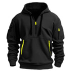 Gareth | Men's Zip-Pocket Casual Hoodie, Relaxed Hooded Jumper | Animated Apparel
