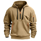 Gareth | Men's Zip-Pocket Casual Hoodie, Relaxed Hooded Jumper | Animated Apparel