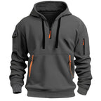 Gareth | Men's Zip-Pocket Casual Hoodie, Relaxed Hooded Jumper | Animated Apparel