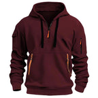 Gareth | Men's Zip-Pocket Casual Hoodie, Relaxed Hooded Jumper | Animated Apparel