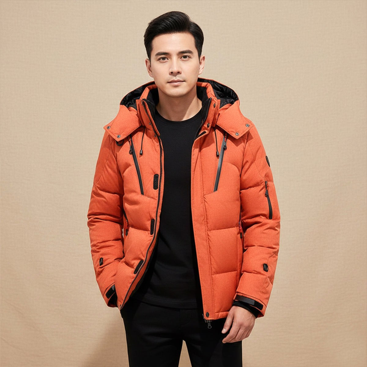 Garrett | Men's Insulated Winter Parka Jacket, Hooded Windproof Coat | Animated Apparel