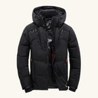 Garrett | Men's Insulated Winter Parka Jacket, Hooded Windproof Coat | Animated Apparel | Gray