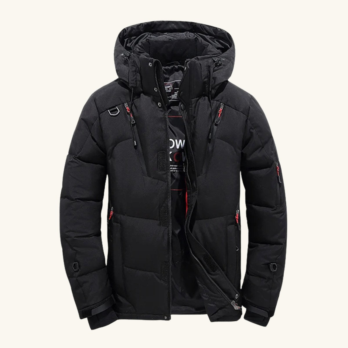 Garrett | Men's Insulated Winter Parka Jacket, Hooded Windproof Coat | Animated Apparel | Gray
