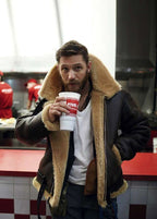 Garrett | Men's Shearling-Lined Leather Jacket, Warm Flight-Style Coat | Animated Apparel