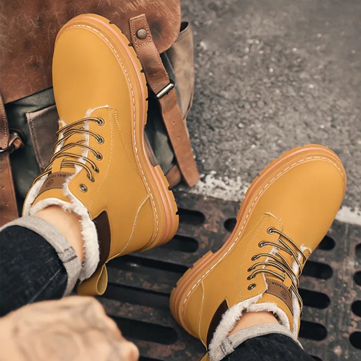 Gavin | Men's Fur-Lined Insulated Snow Boots, Winter Boots | Animated Apparel