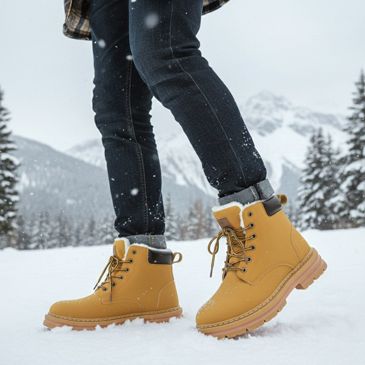 Gavin | Men's Fur-Lined Insulated Snow Boots, Winter Boots | Animated Apparel