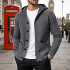 Gavin | Men's Knit Cardigan, Soft Everyday Cardigan | Animated Apparel | Gray
