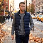 Leonardo | Men's Quilted Gilet with Synthetic Fill, Lightweight Autumn Gilet | Animated Apparel